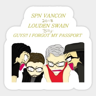 Canadian travels for Louden Swain Sticker